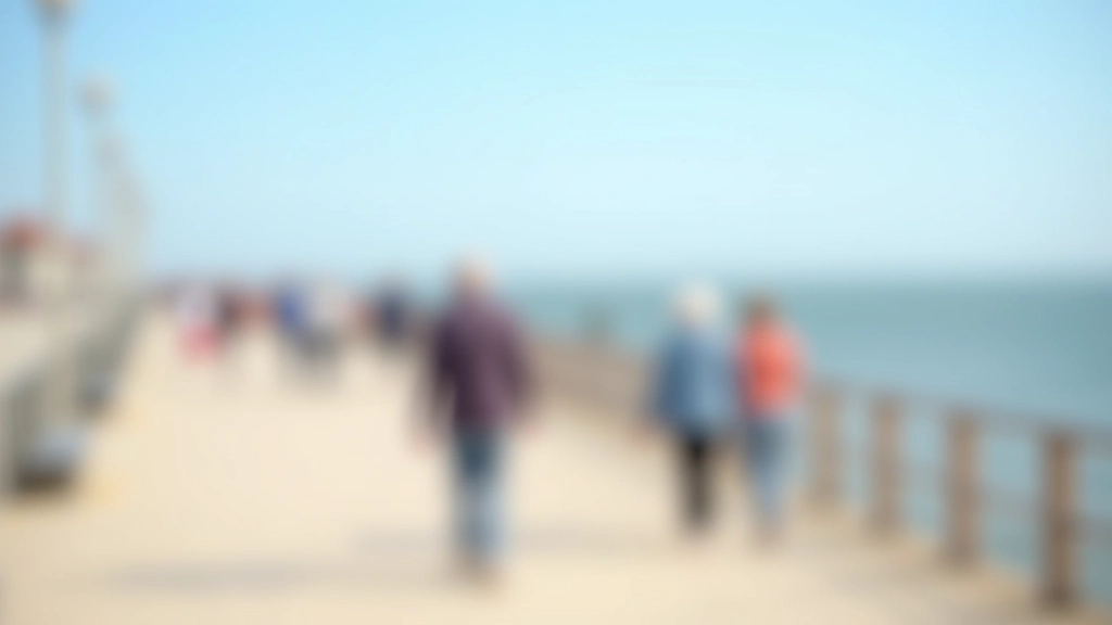Scheveningen Boulevard met wandelaars en zee op de achtergrond, zonnig weer, helder uitzicht